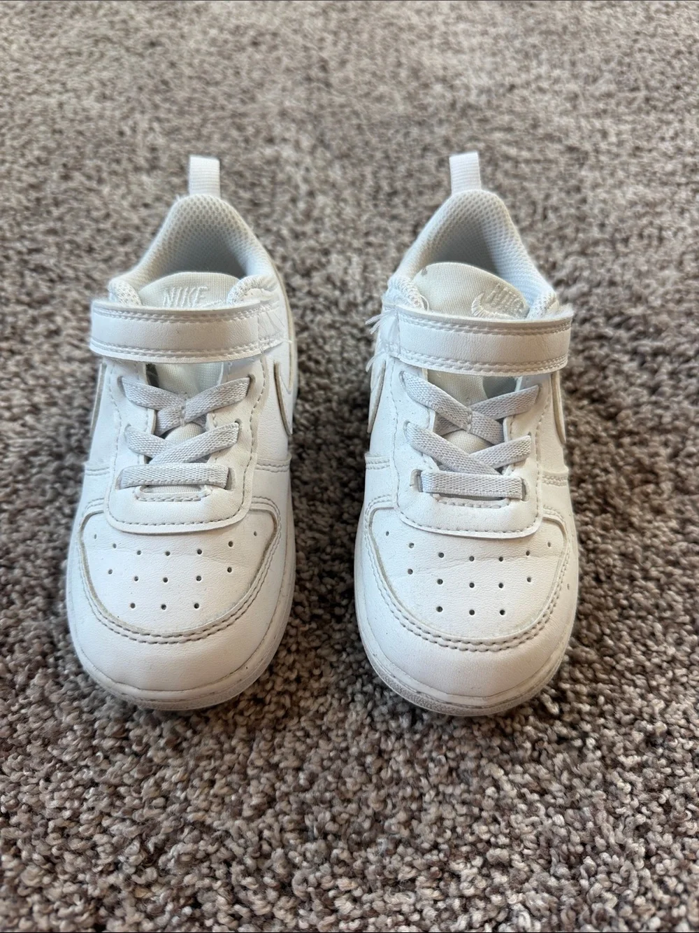 Nike Kids White Velcro Low-Top Sneakers